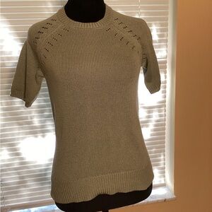 Oasis Women's Short Sleeve Sweater - Light Olive